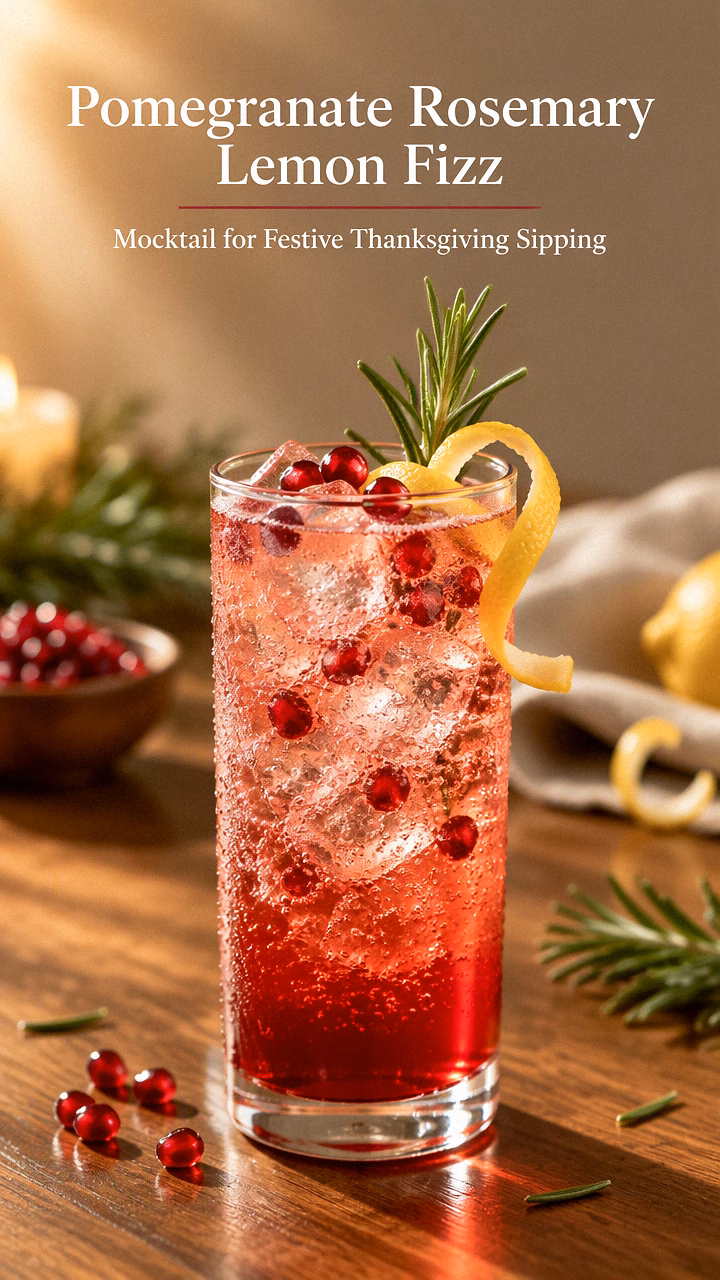 Pomegranate Rosemary Lemon Fizz