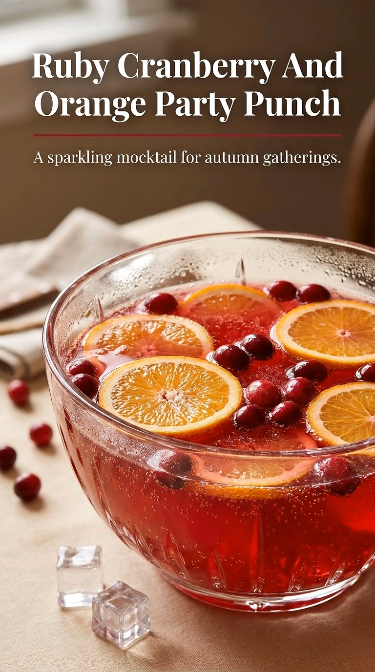 Ruby Cranberry And Orange Party Punch