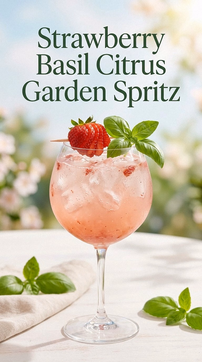 Strawberry Basil Citrus Garden Spritz