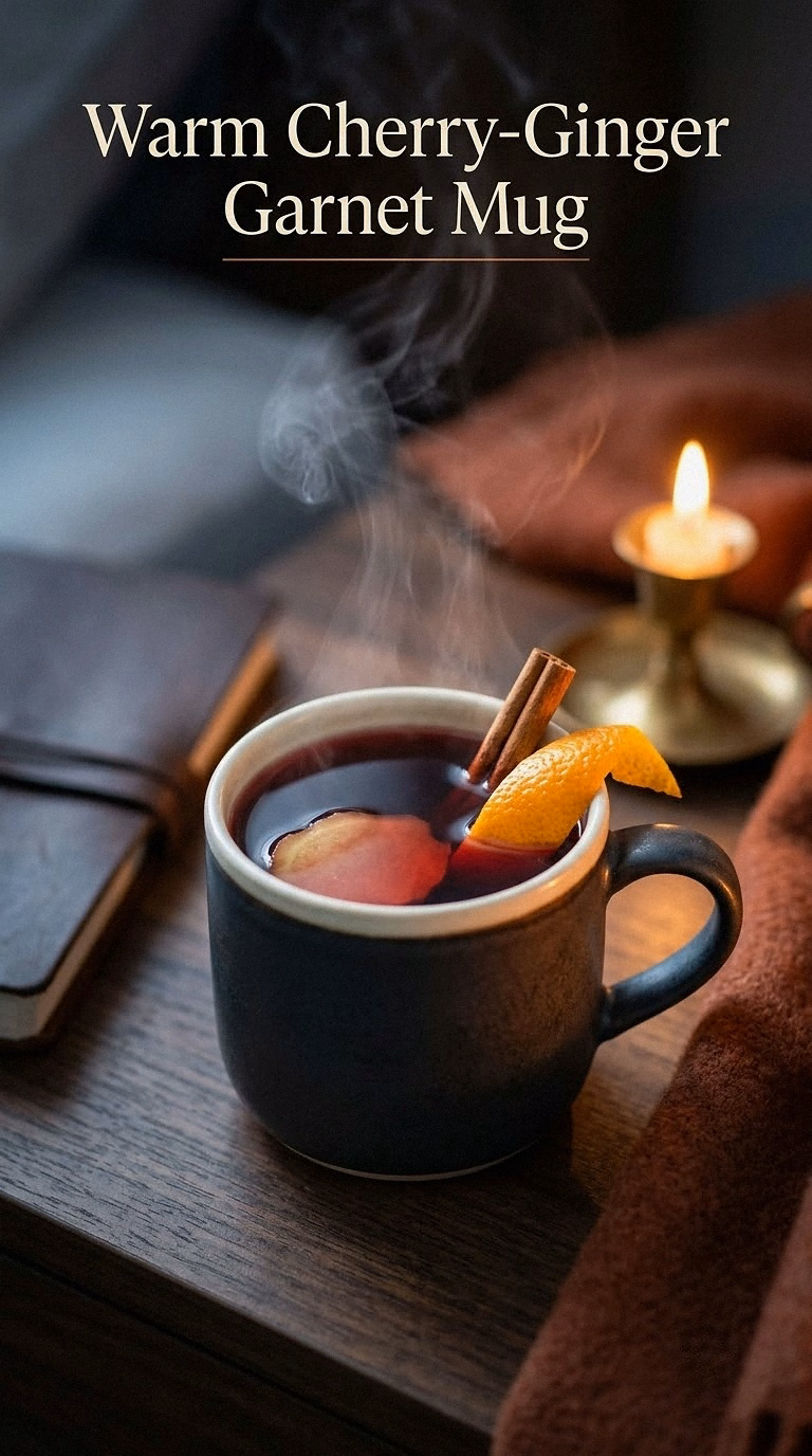 Warm Cherry-Ginger Garnet Mug