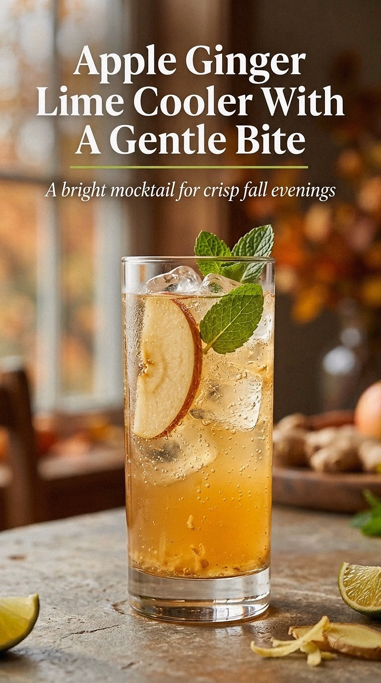 Apple Ginger Lime Cooler With A Gentle Bite