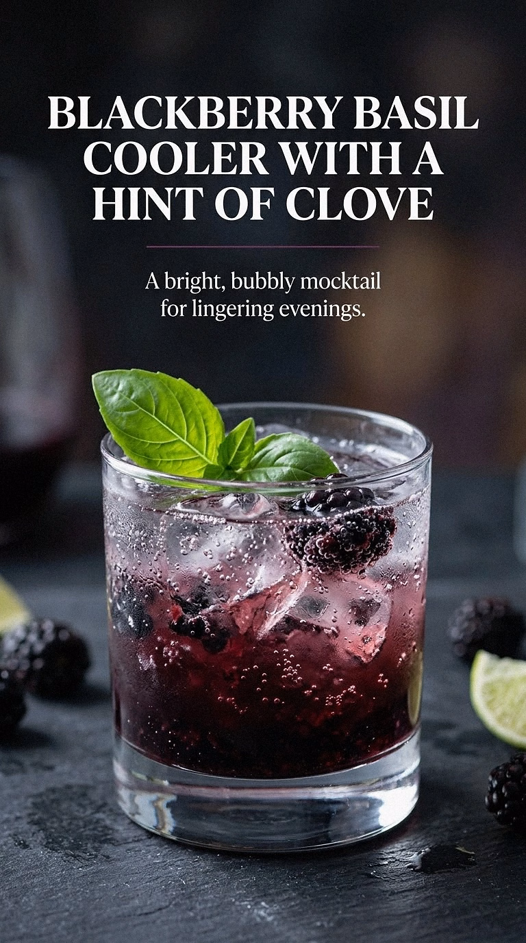 Blackberry Basil Cooler With A Hint Of Clove