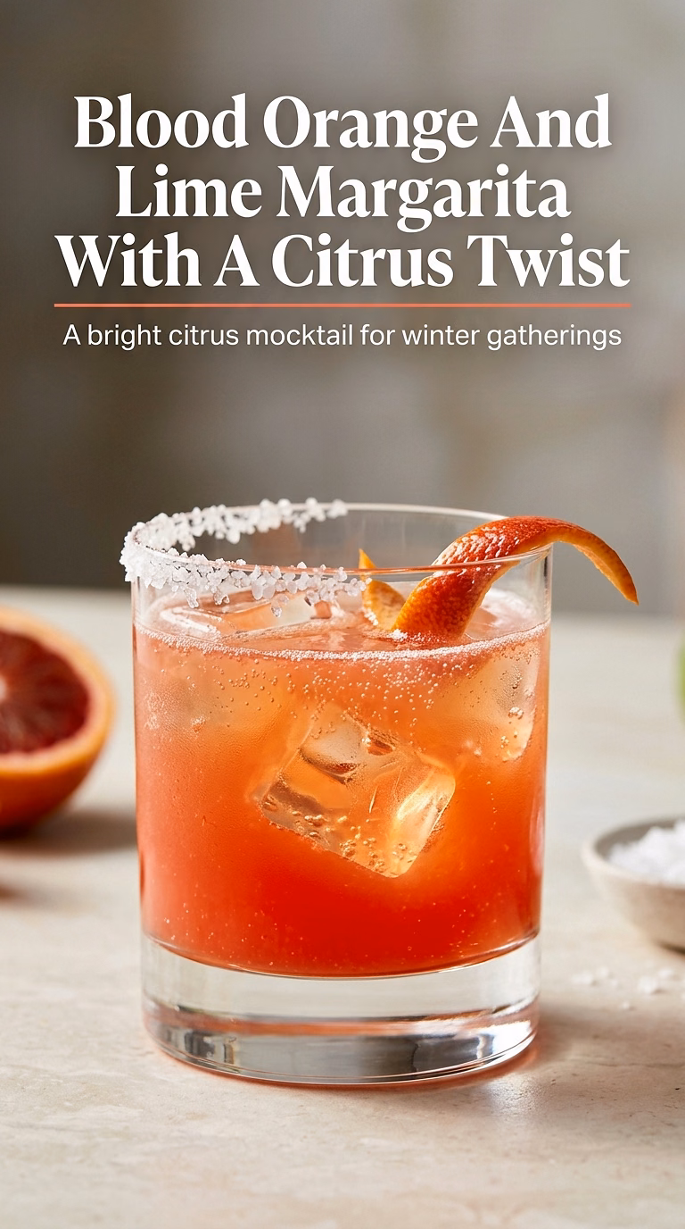 Blood Orange And Lime Margarita With A Citrus Twist