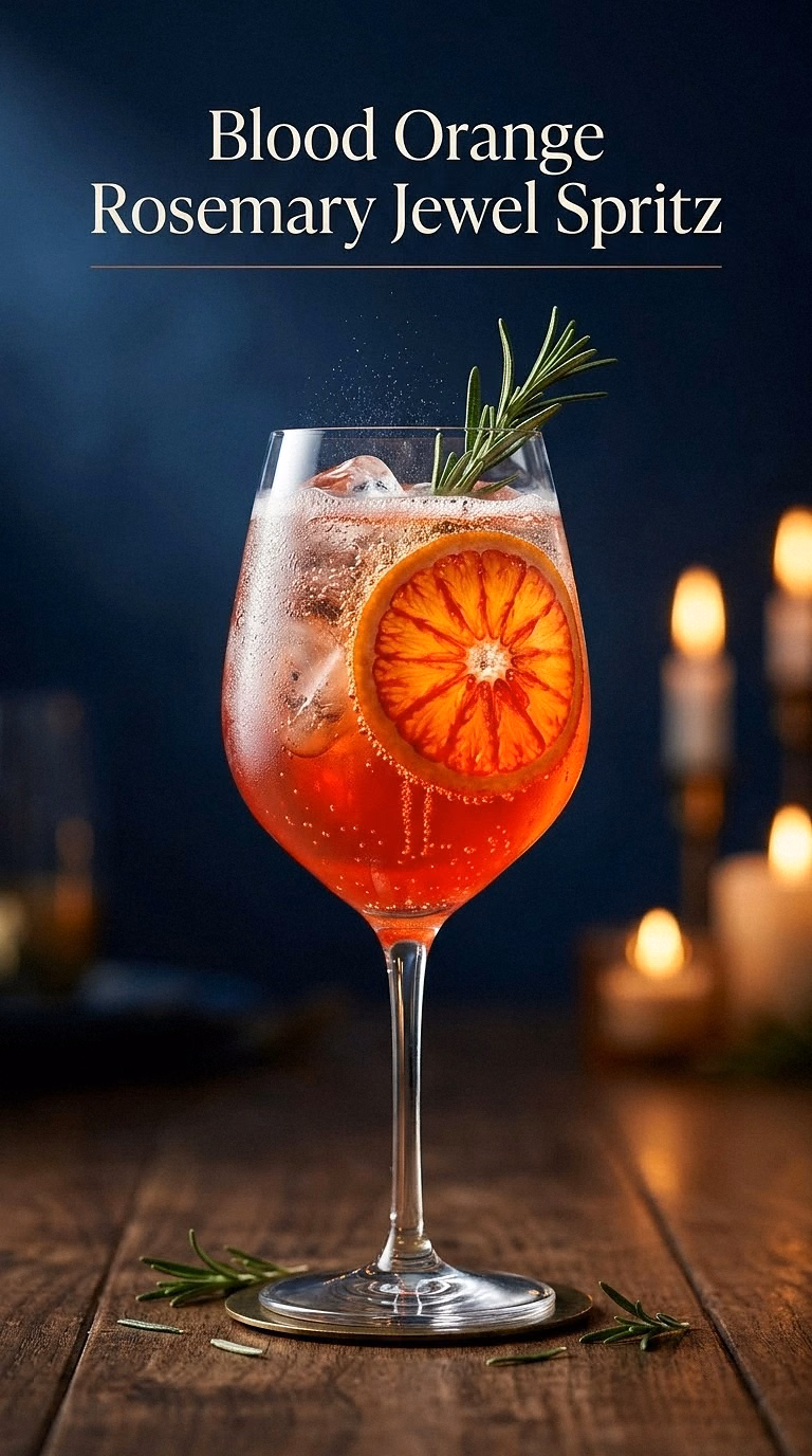 Blood Orange Rosemary Jewel Spritz