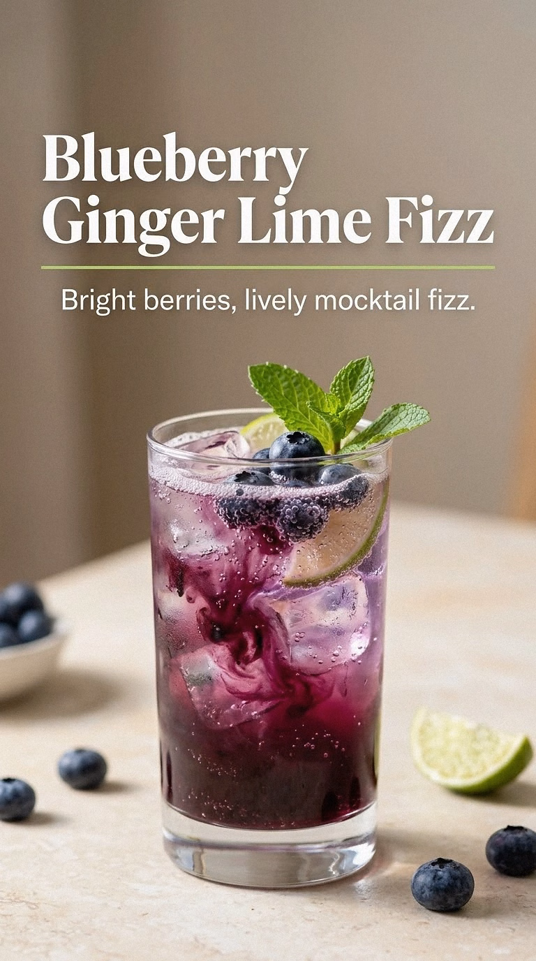 Blueberry Ginger Lime Fizz