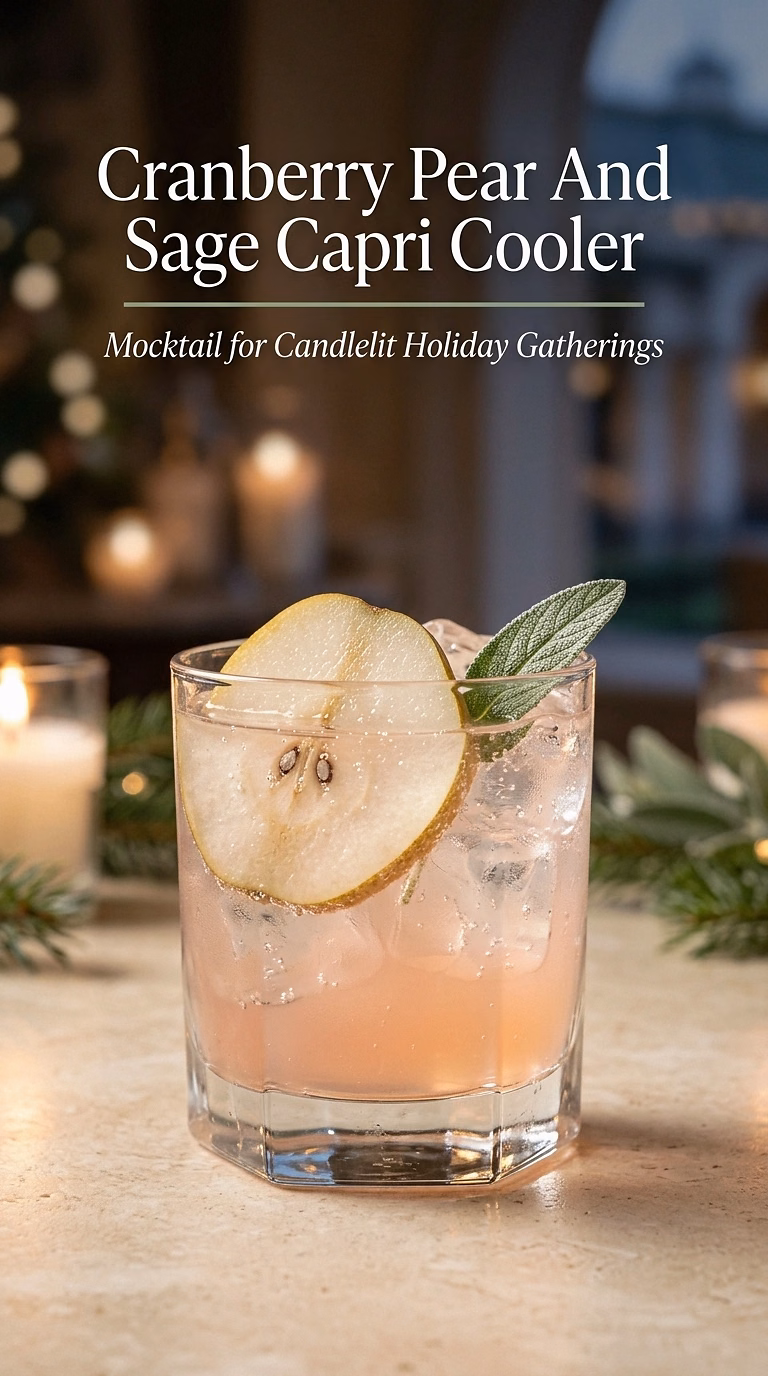 Cranberry Pear And Sage Capri Cooler