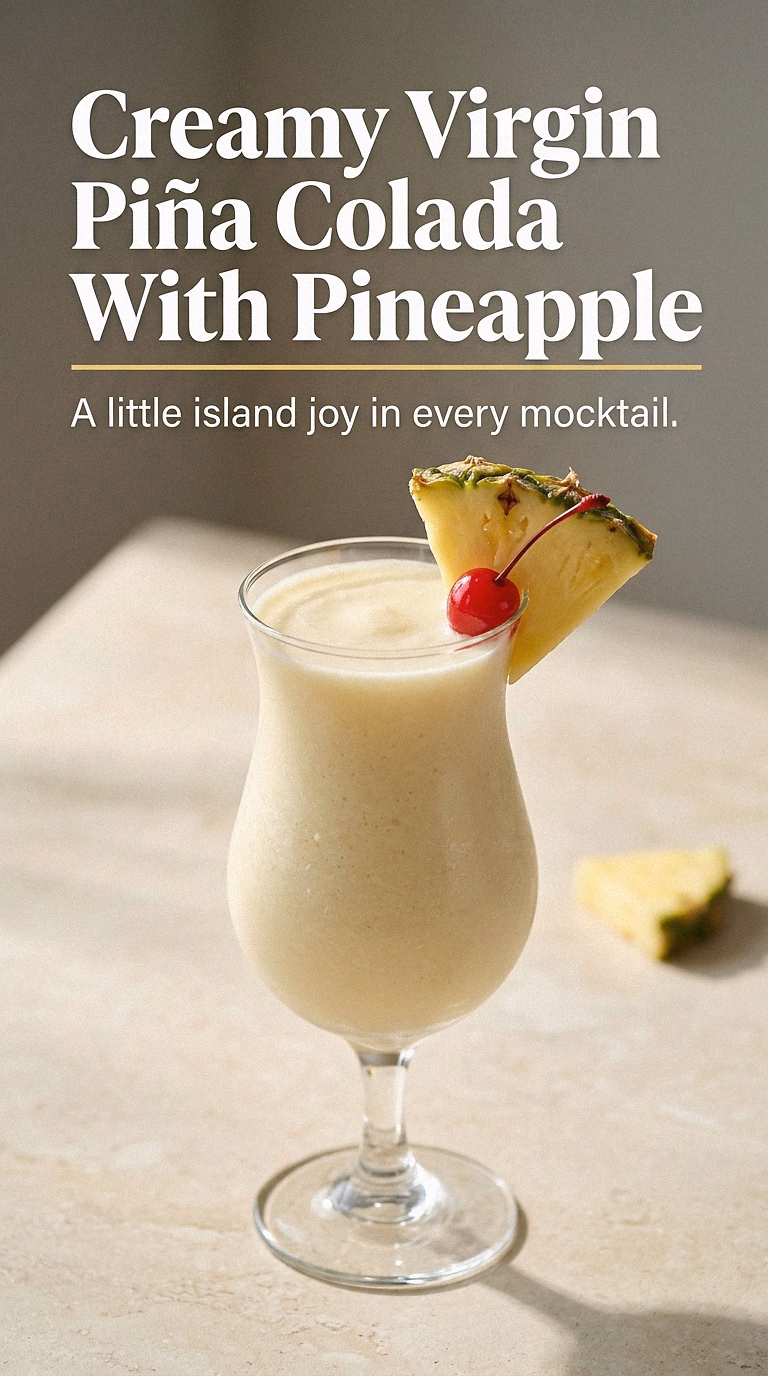Creamy Virgin Piña Colada With Pineapple
