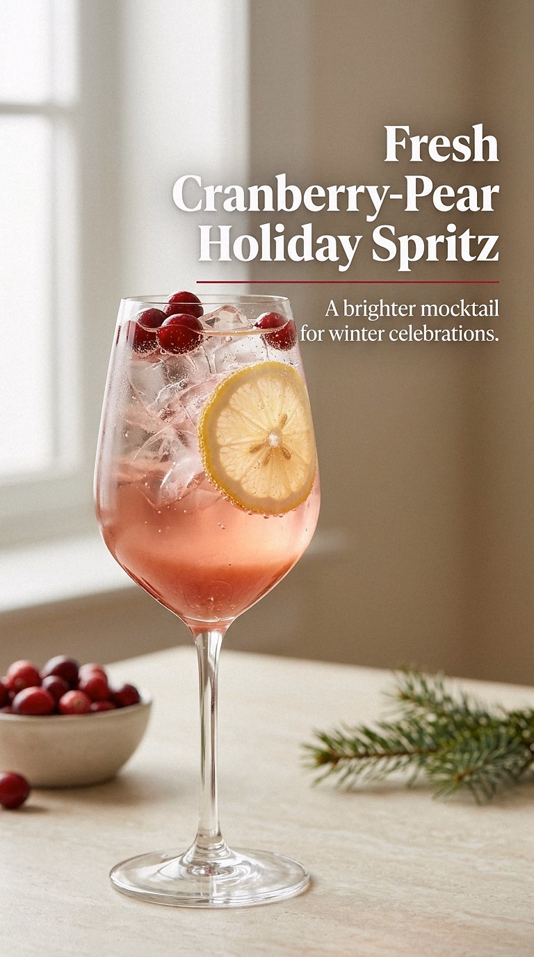 Fresh Cranberry-Pear Holiday Spritz