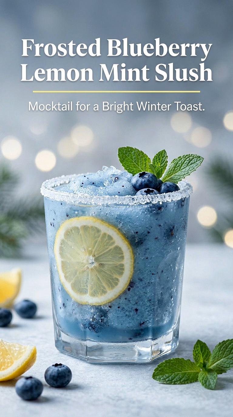 Frosted Blueberry Lemon Mint Slush