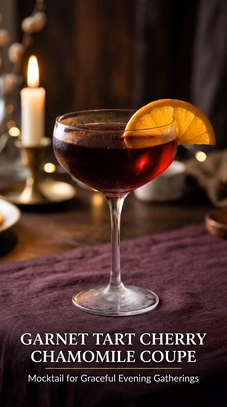 Garnet Tart Cherry Chamomile Coupe