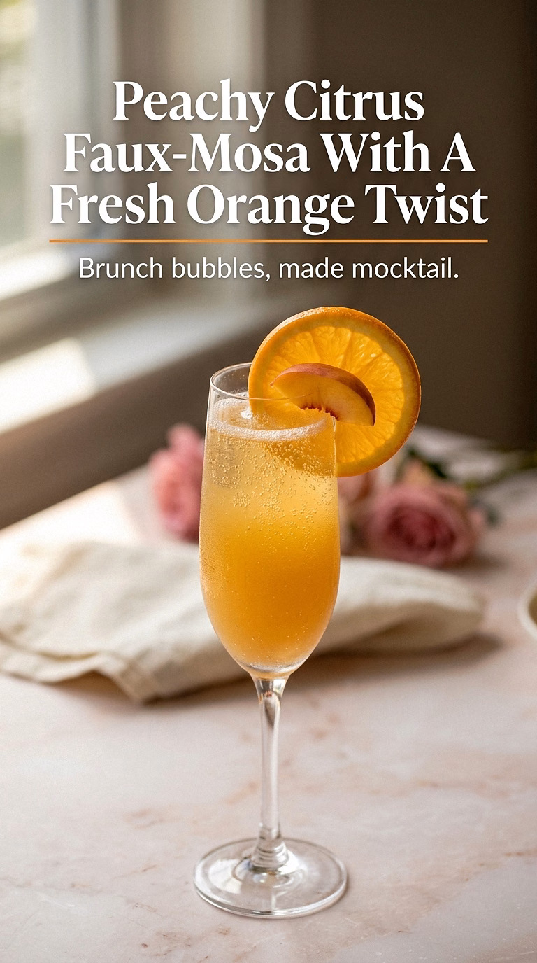 Peachy Citrus Faux-Mosa With A Fresh Orange Twist