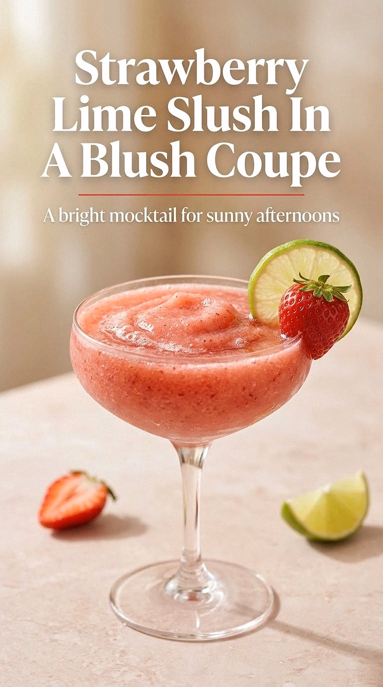 Strawberry Lime Slush In A Blush Coupe