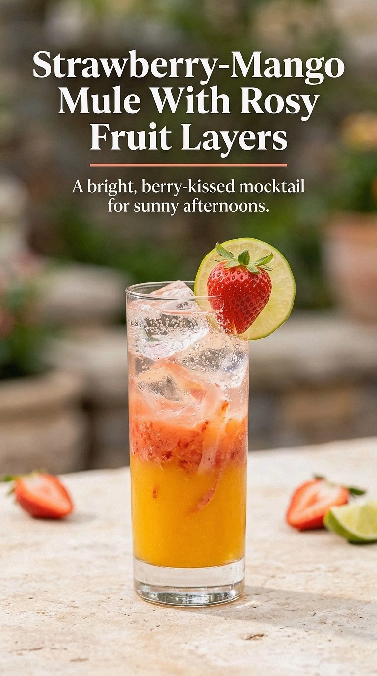 Strawberry-Mango Mule With Rosy Fruit Layers