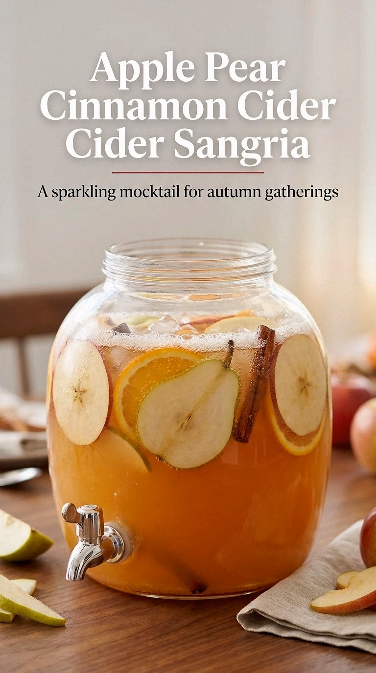 Apple Pear Cinnamon Cider Sangria