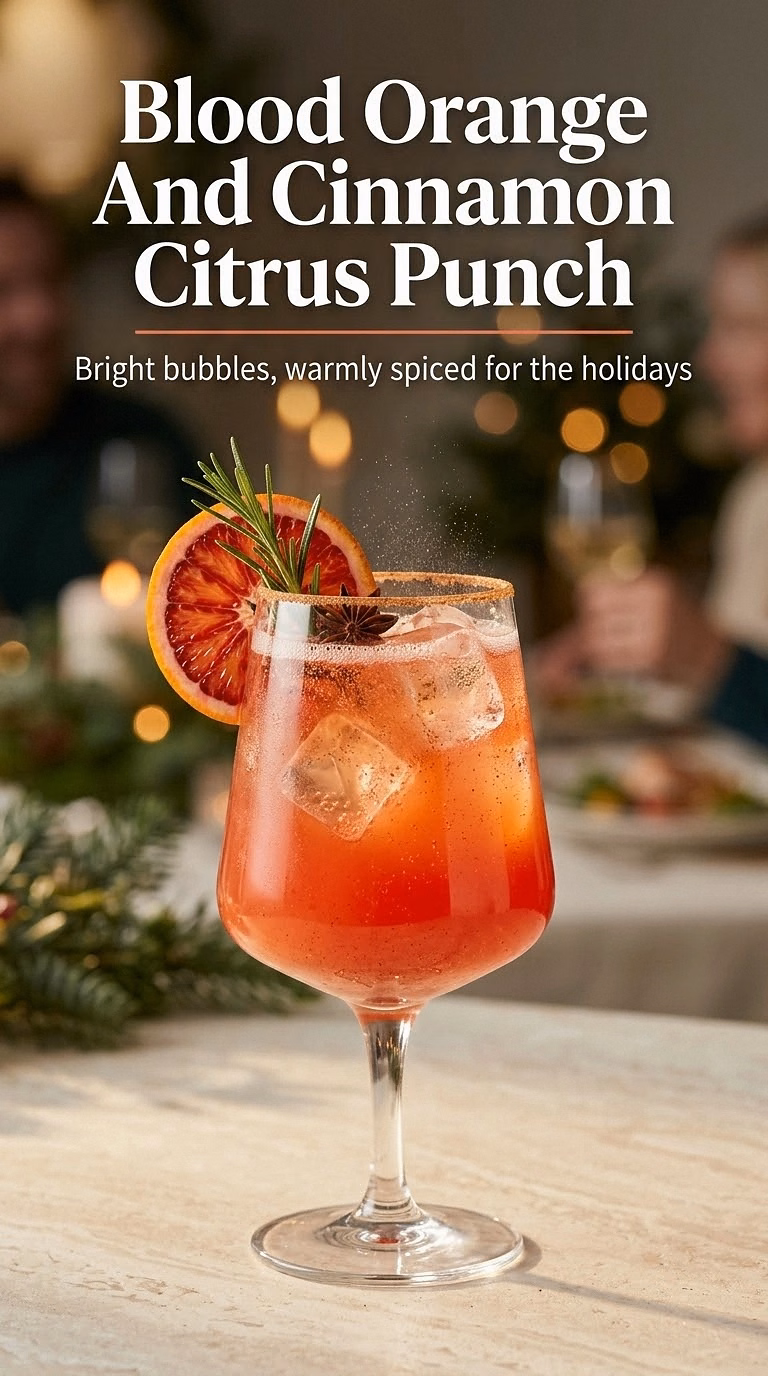 Blood Orange And Cinnamon Citrus Punch