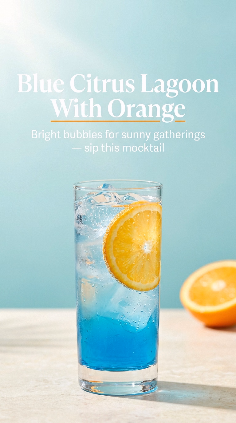 Blue Citrus Lagoon With Orange