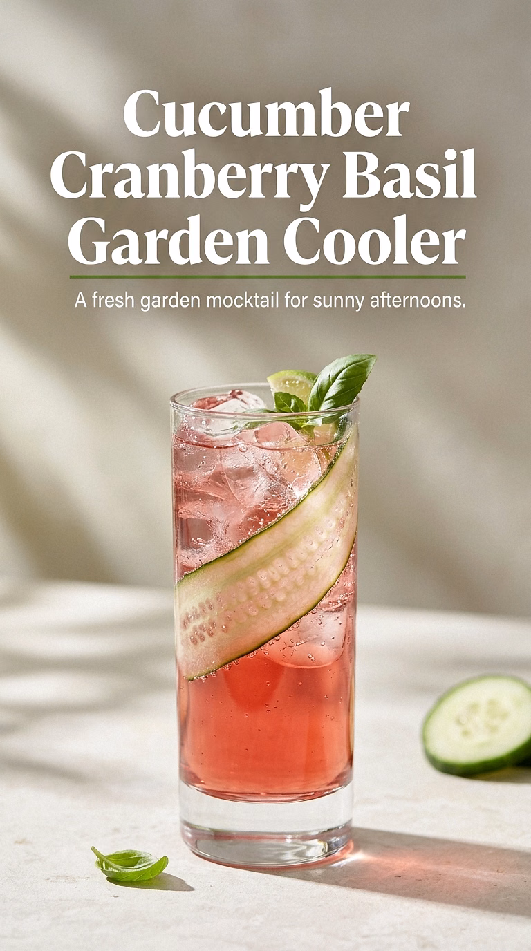 Cucumber Cranberry Basil Garden Cooler