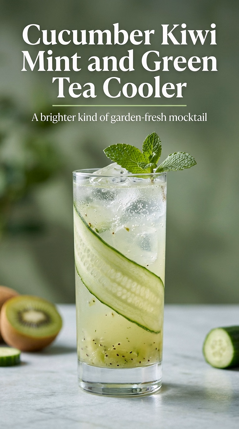 Cucumber Kiwi Mint and Green Tea Cooler