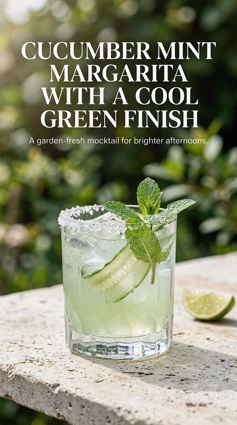 Cucumber Mint Margarita With A Cool Green Finish