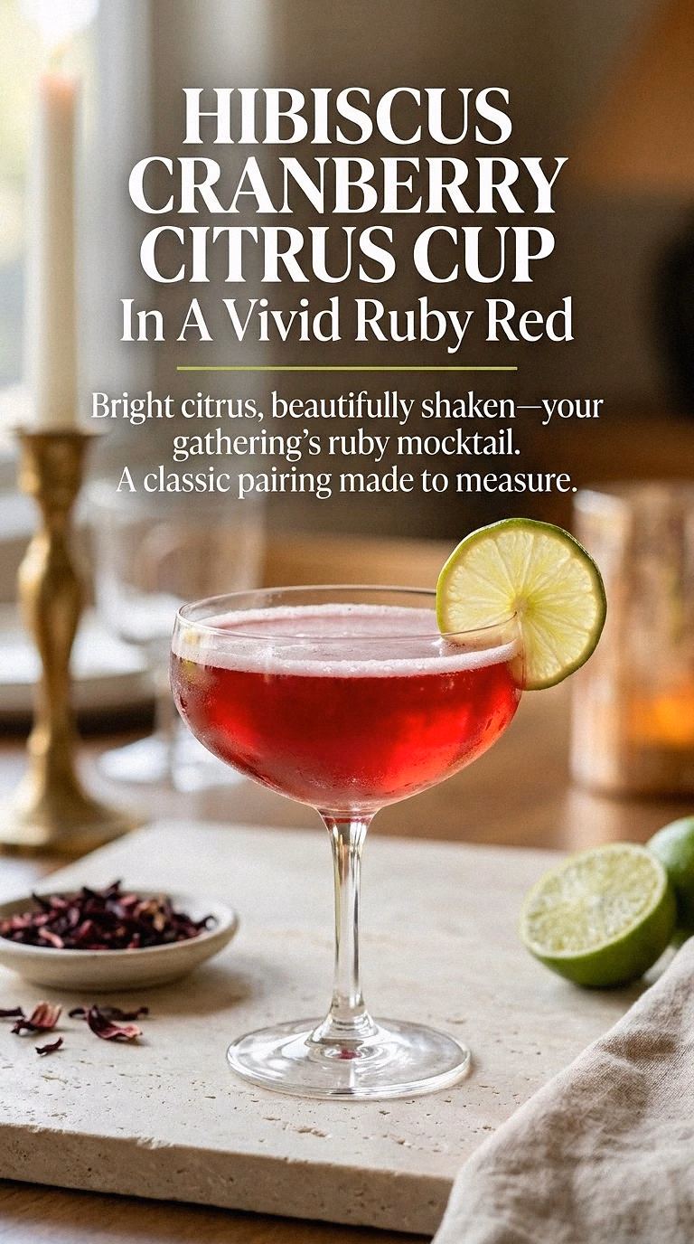 Hibiscus Cranberry Citrus Cup In A Vivid Ruby Red