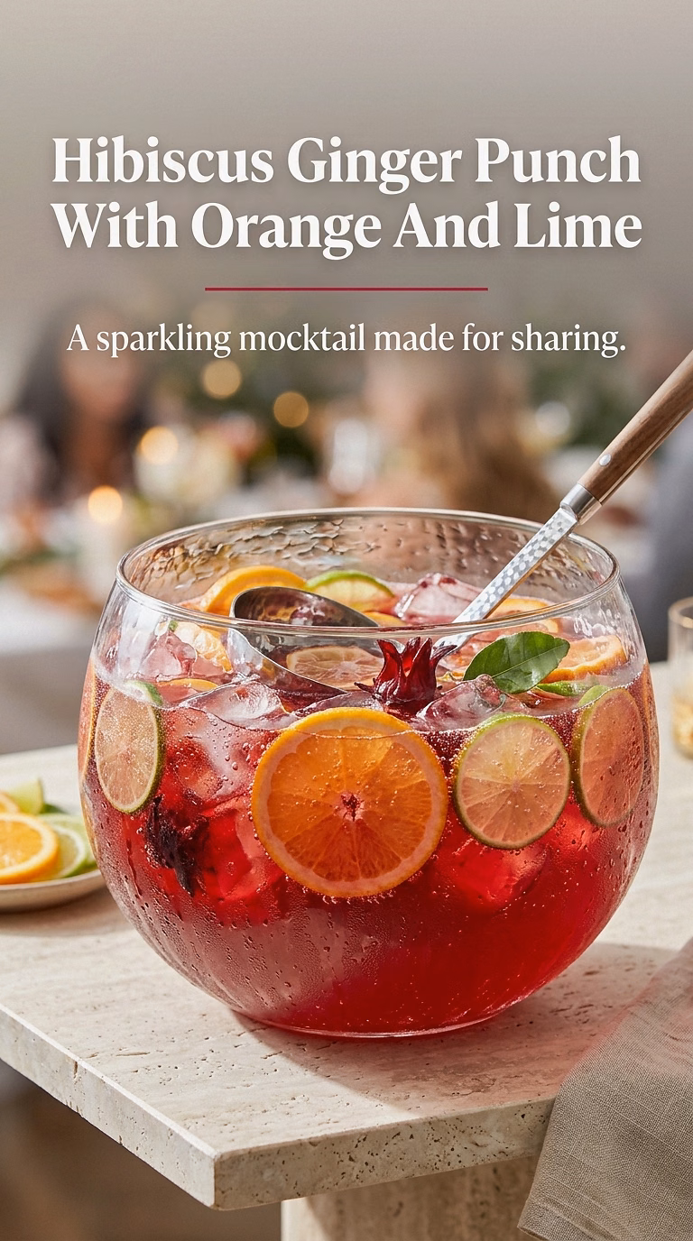 Hibiscus Ginger Punch With Orange And Lime