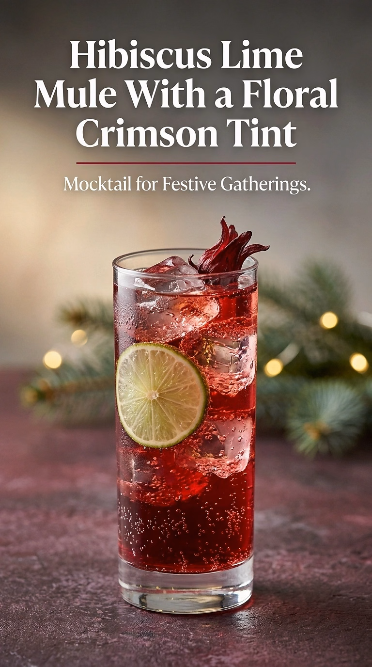 Hibiscus Lime Mule With a Floral Crimson Tint