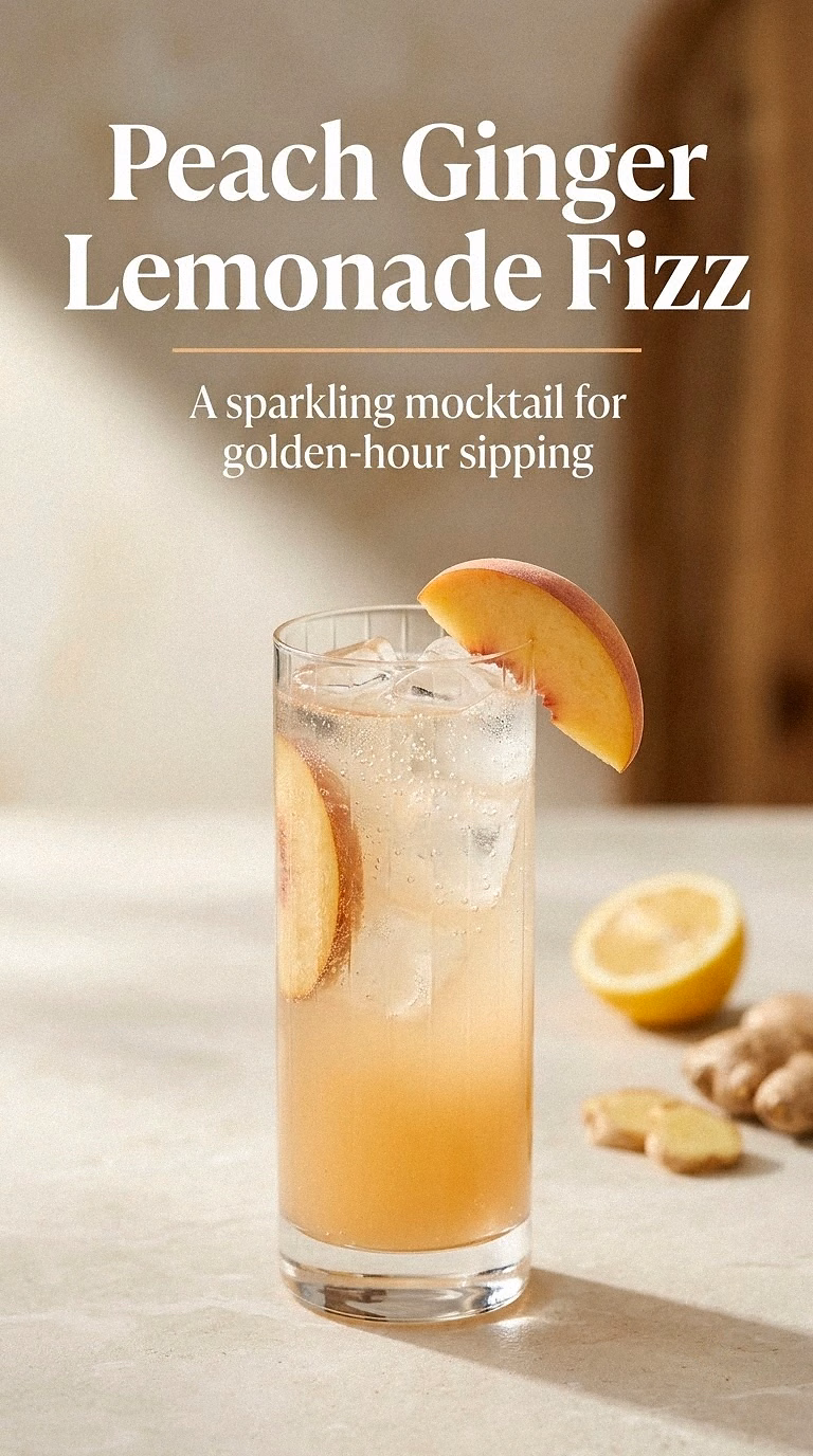 Peach Ginger Lemonade Fizz