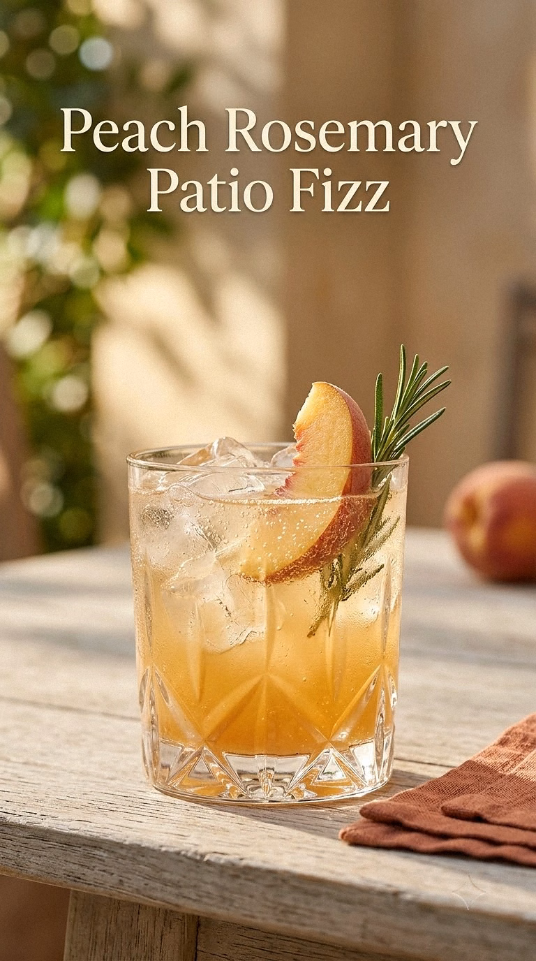 Peach Rosemary Patio Fizz