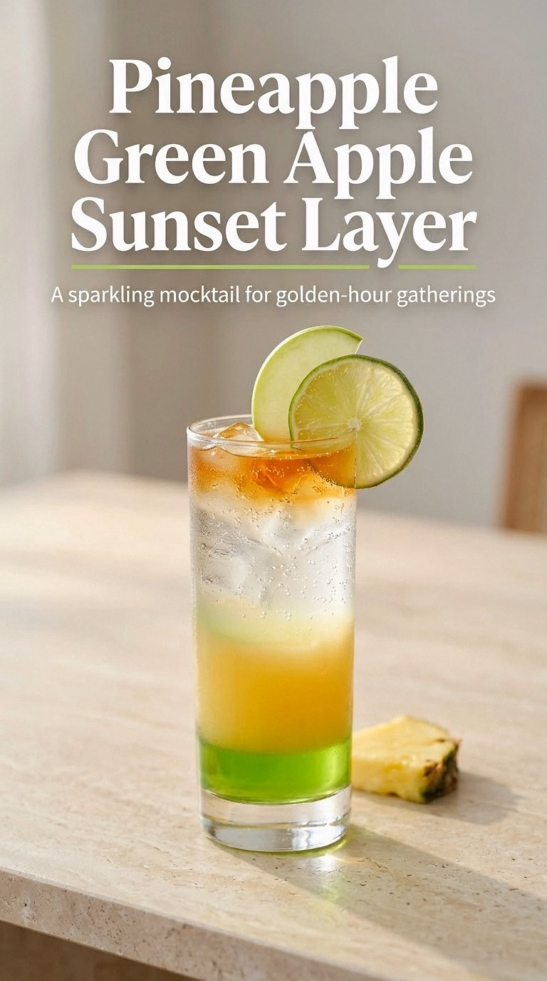 Pineapple Green Apple Sunset Layer