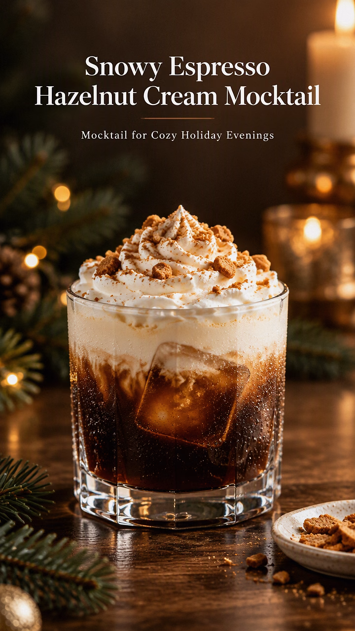 Snowy Espresso Hazelnut Cream Mocktail