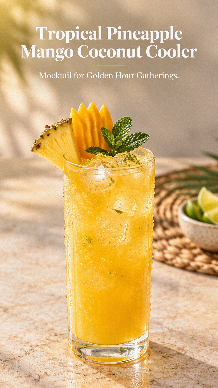 Tropical Pineapple Mango Coconut Cooler