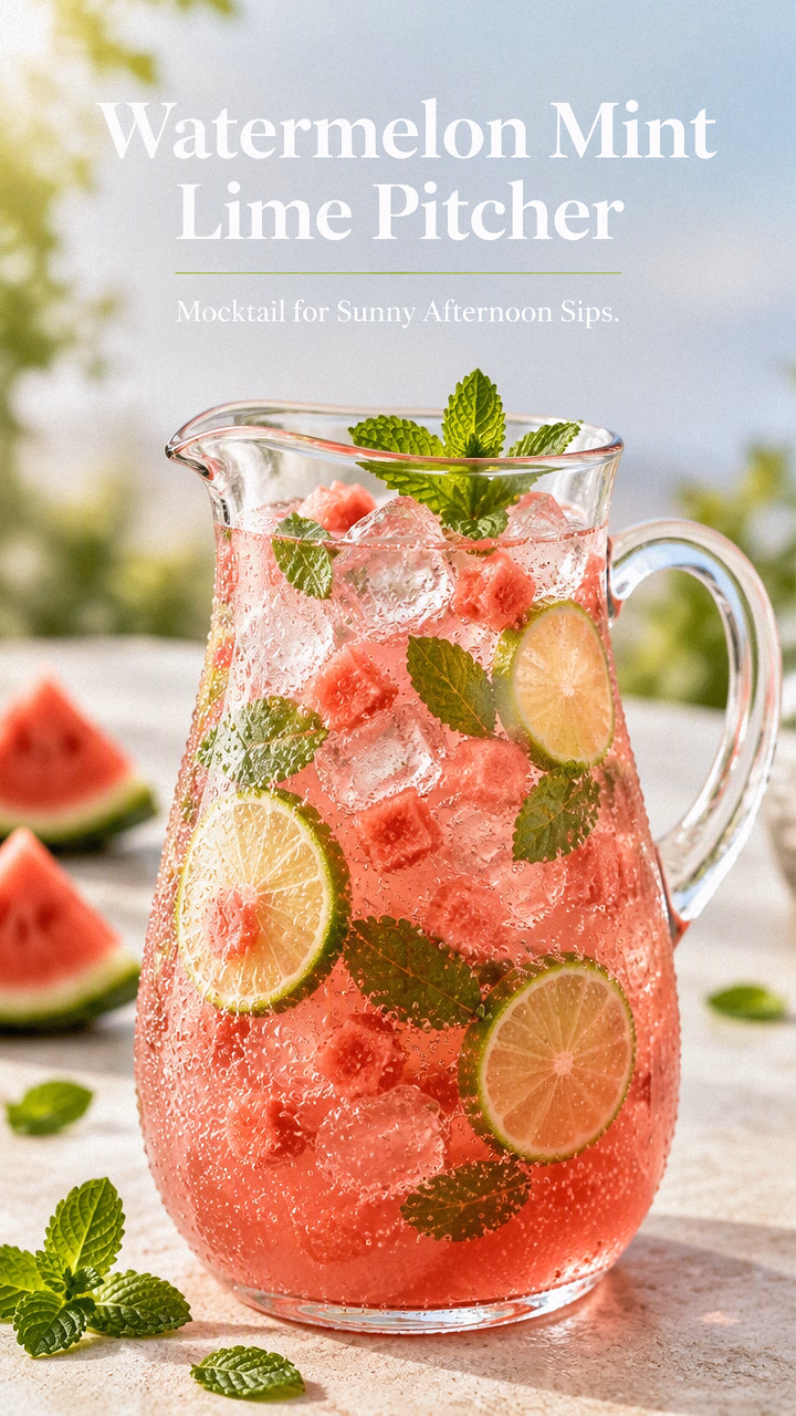 Watermelon Mint Lime Pitcher