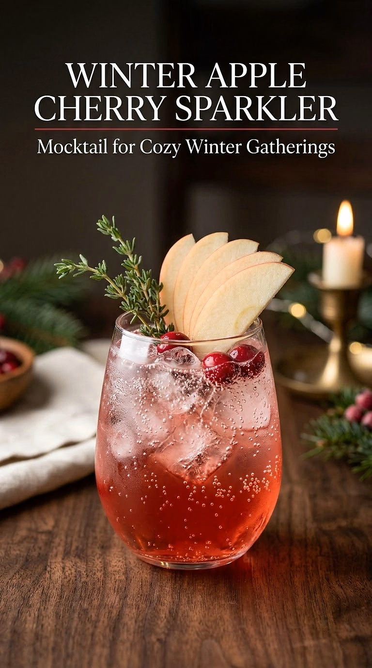 Winter Apple Cherry Sparkler