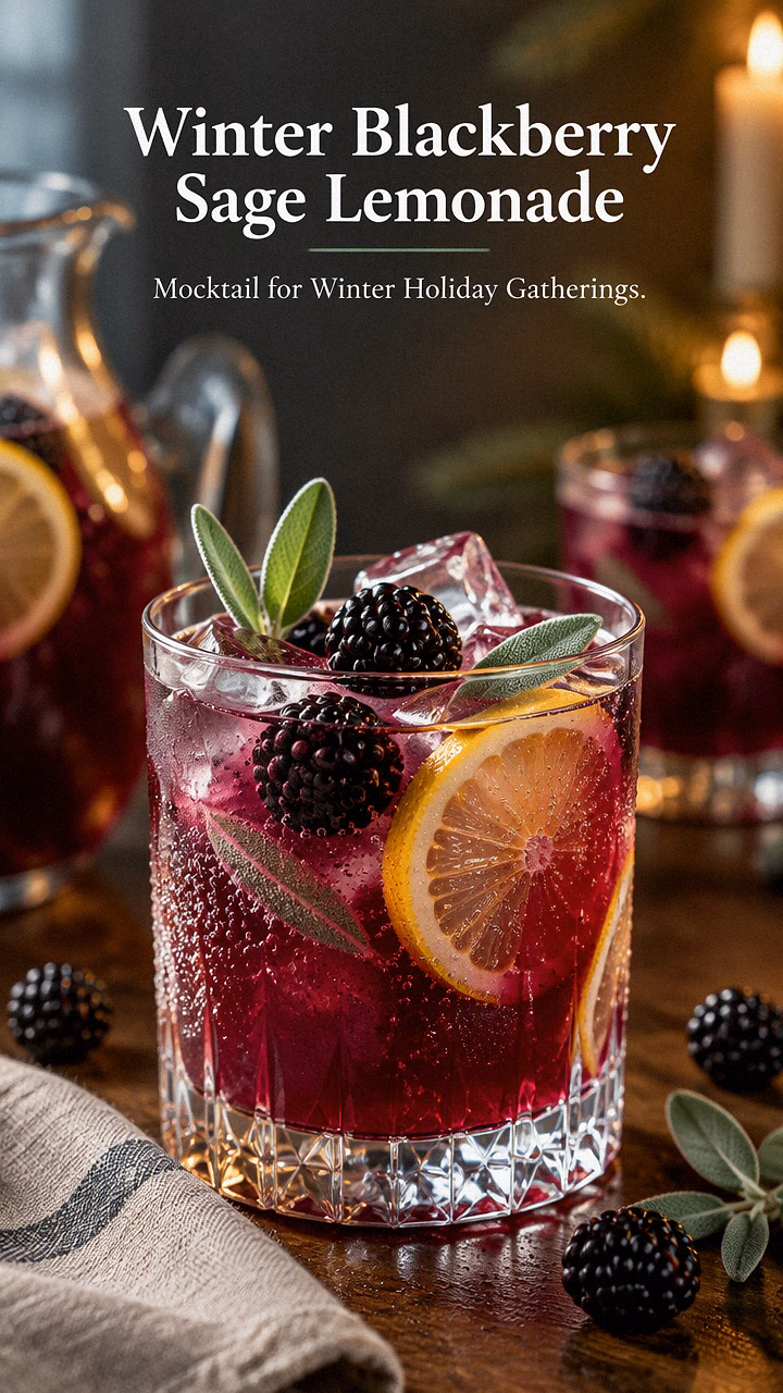 Winter Blackberry Sage Lemonade