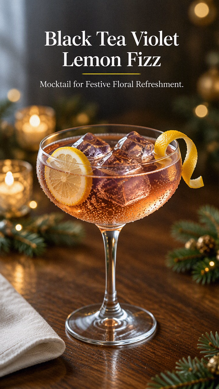 Black Tea Violet Lemon Fizz