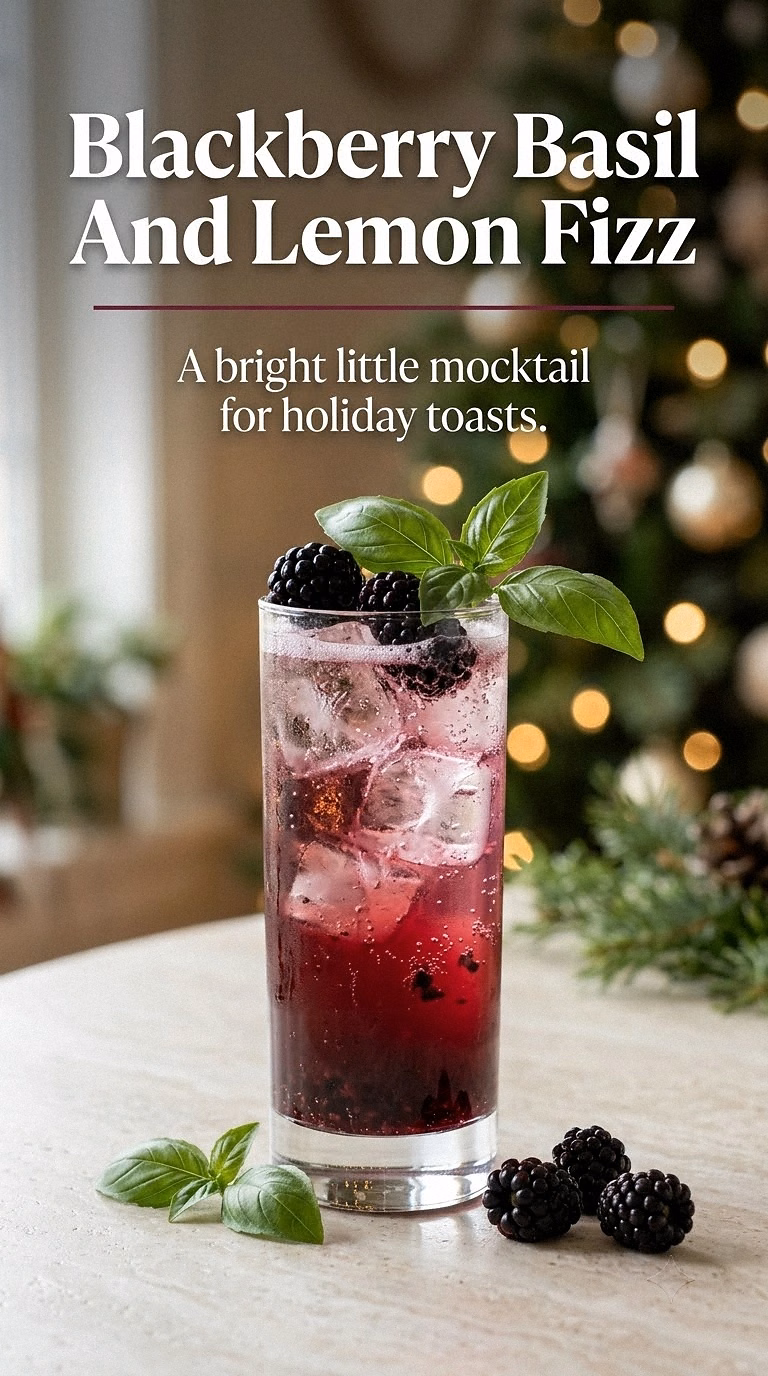 Blackberry Basil And Lemon Fizz