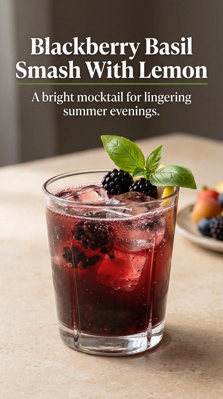 Blackberry Basil Smash With Lemon