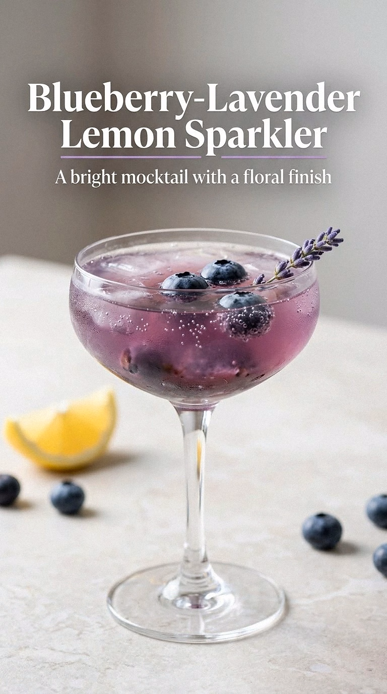 Blueberry-Lavender Lemon Sparkler