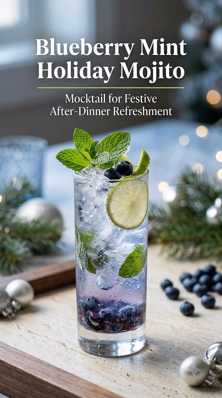 Blueberry Mint Holiday Mojito