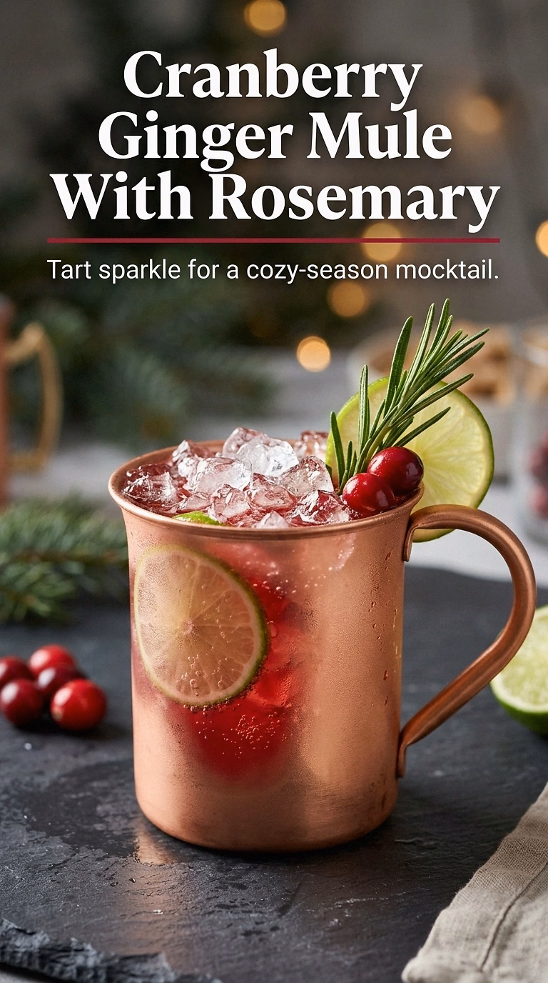 Cranberry Ginger Mule With Rosemary