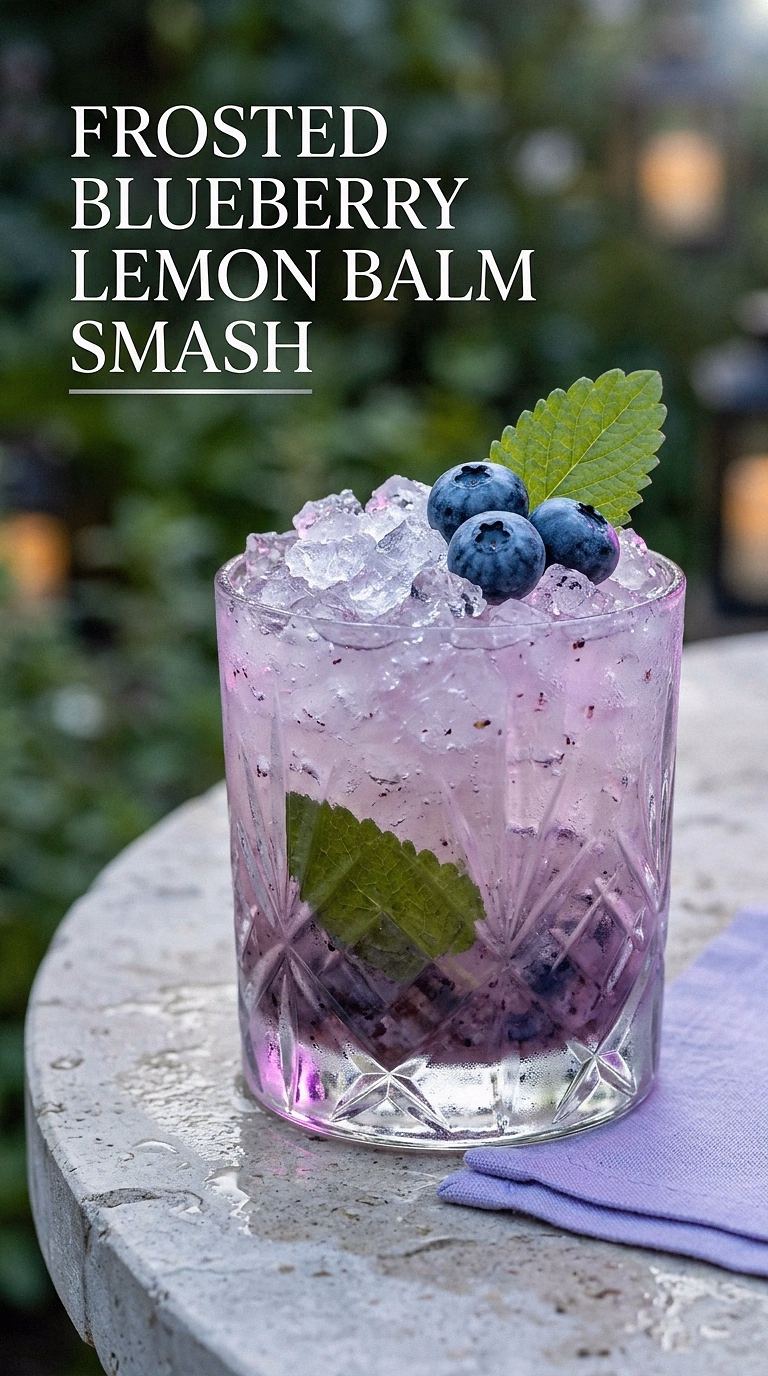 Frosted Blueberry Lemon Balm Smash