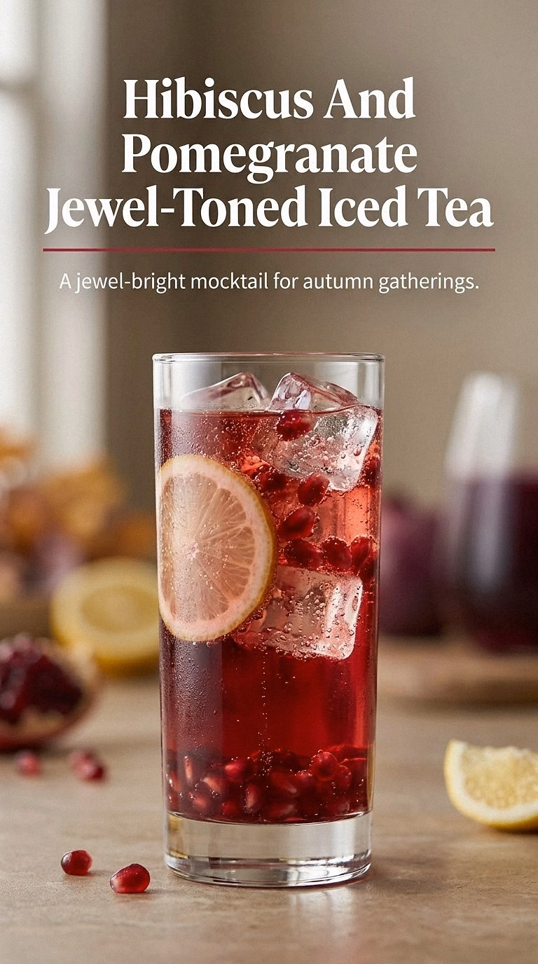 Hibiscus And Pomegranate Jewel-Toned Iced Tea