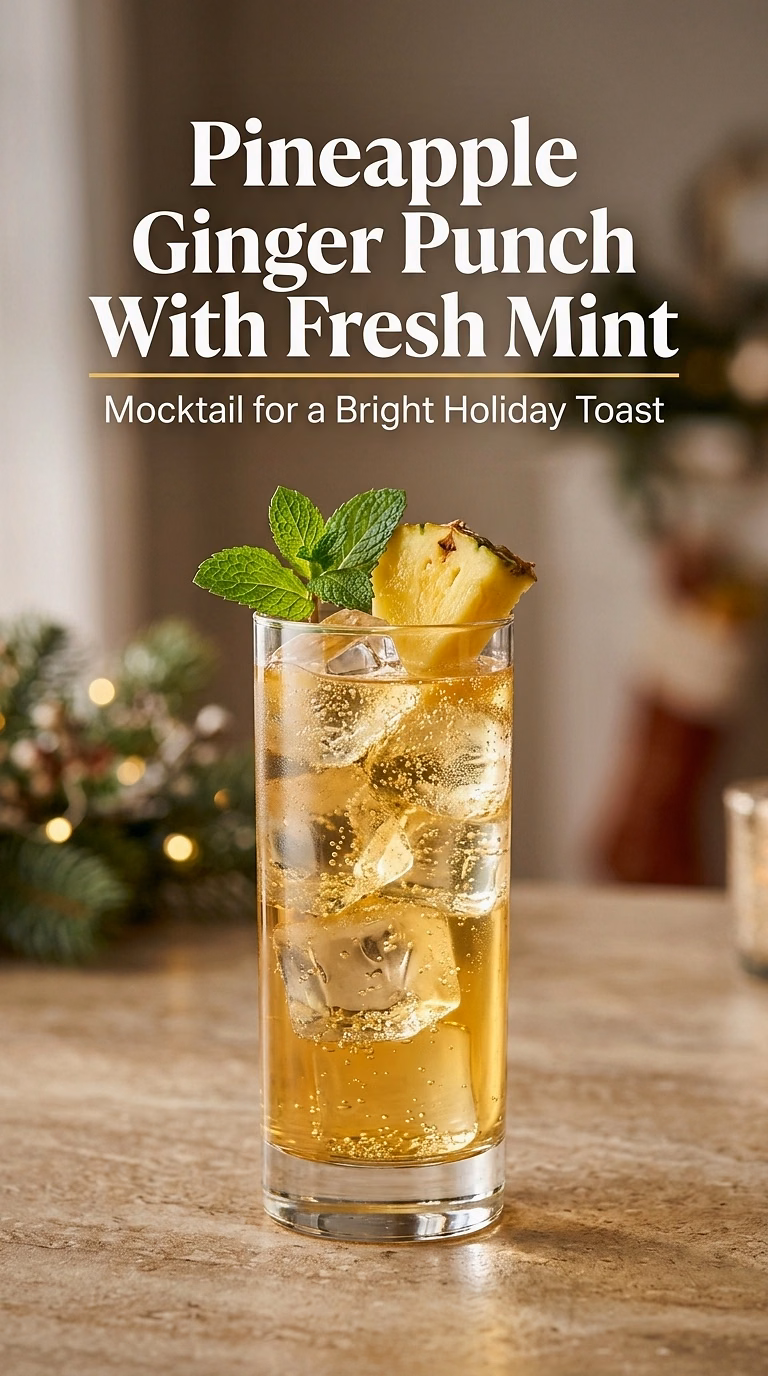 Pineapple Ginger Punch With Fresh Mint