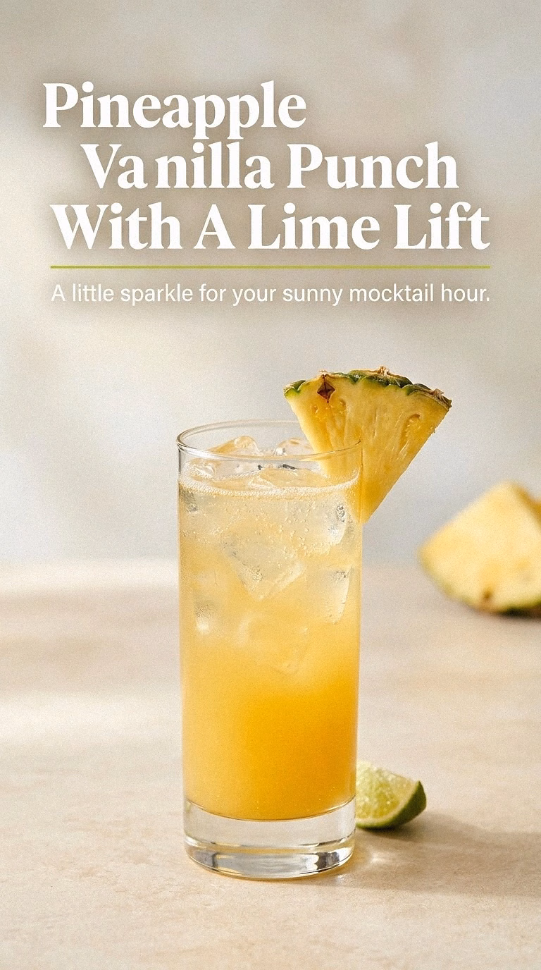 Pineapple Vanilla Punch With A Lime Lift