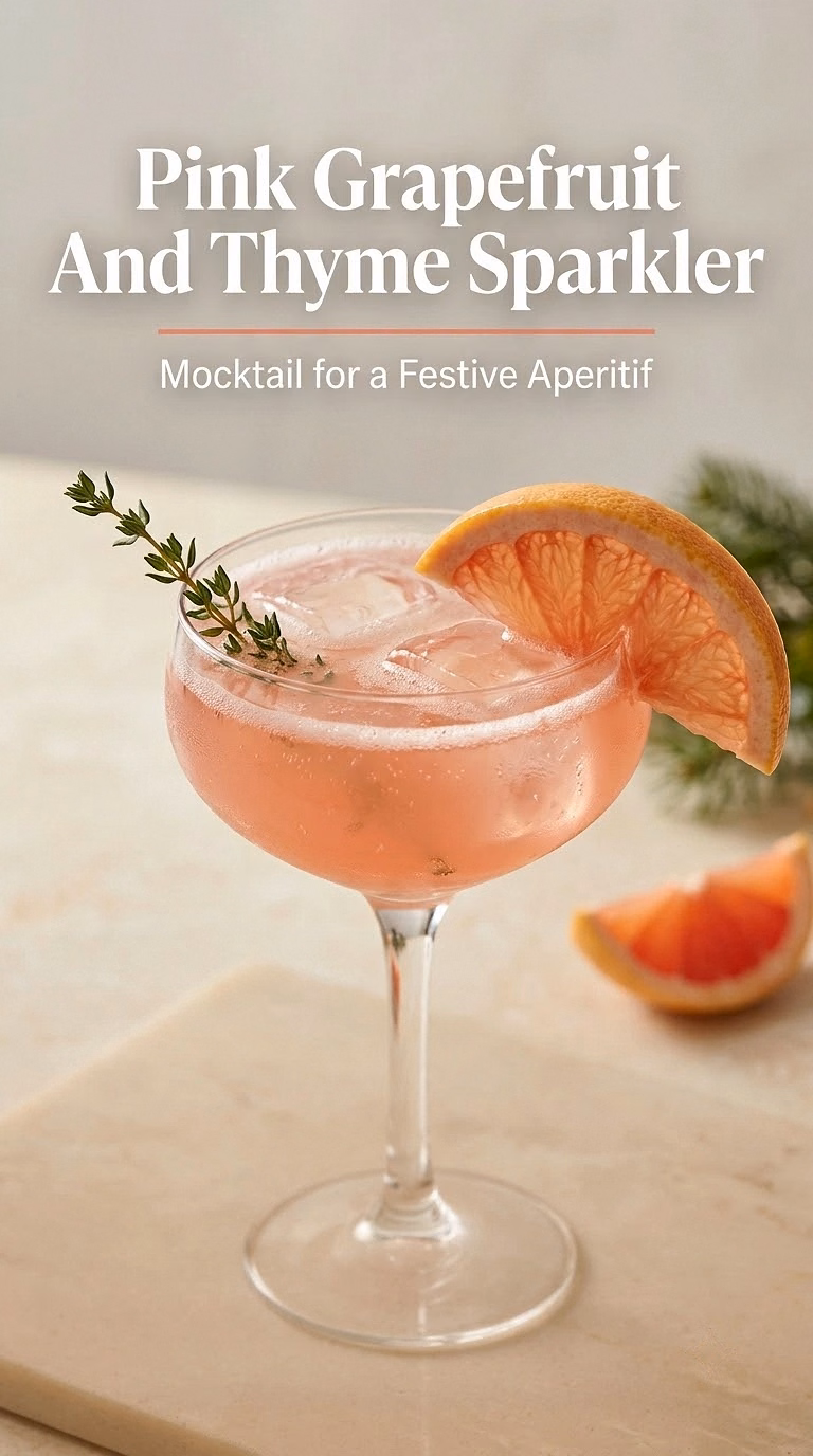 Pink Grapefruit And Thyme Sparkler