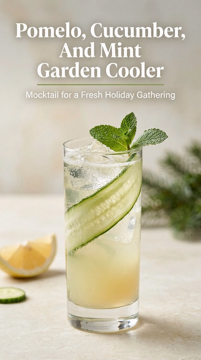 Pomelo, Cucumber, And Mint Garden Cooler