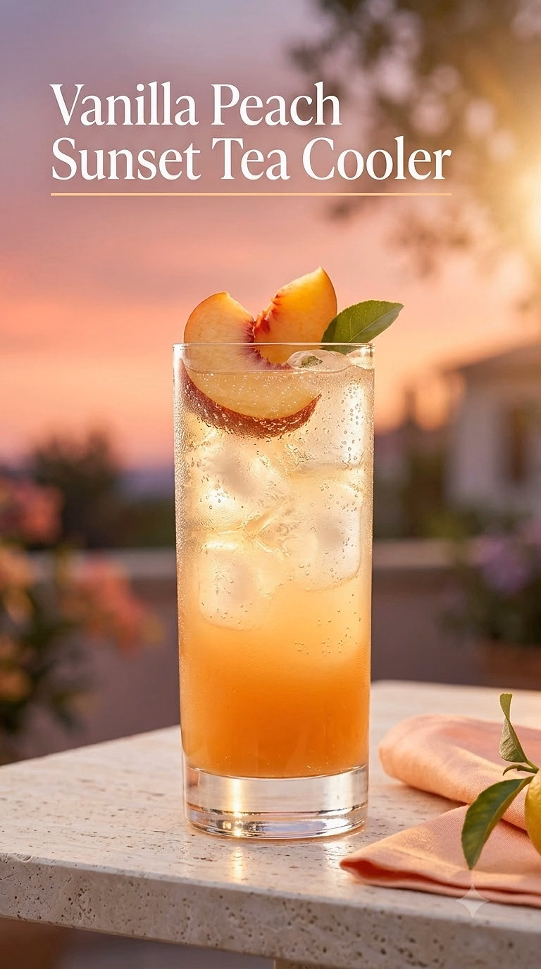 Vanilla Peach Sunset Tea Cooler