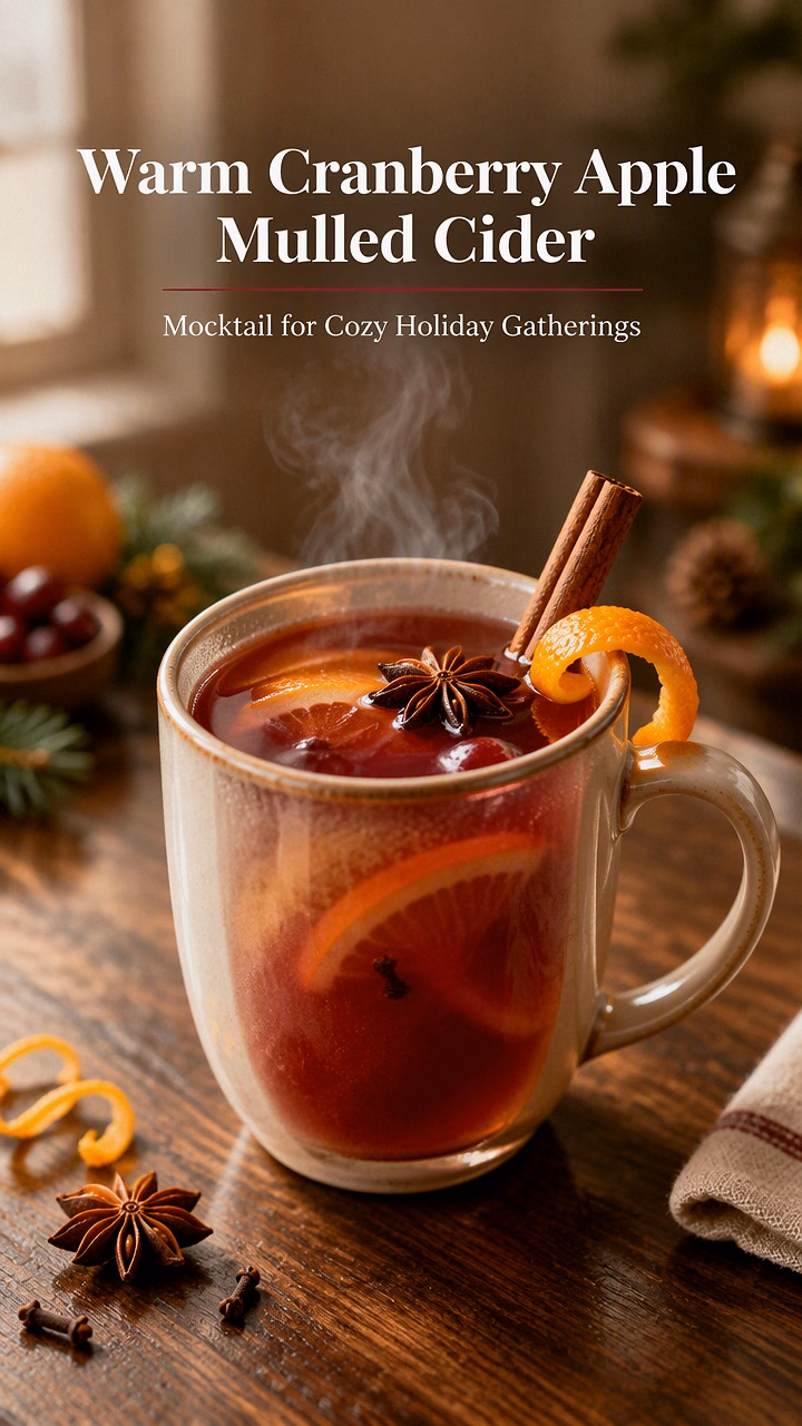 Warm Cranberry Apple Mulled Cider