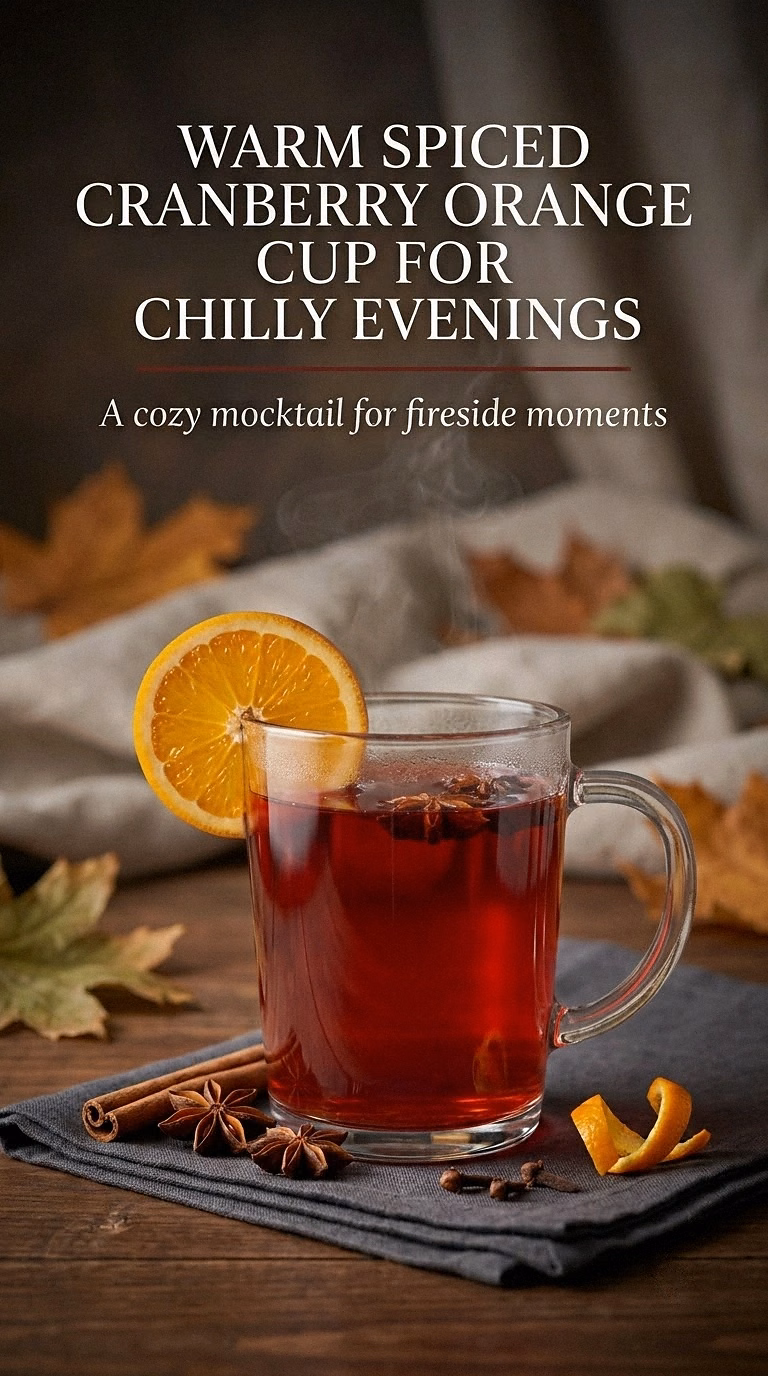 Warm Spiced Cranberry Orange Cup For Chilly Evenings