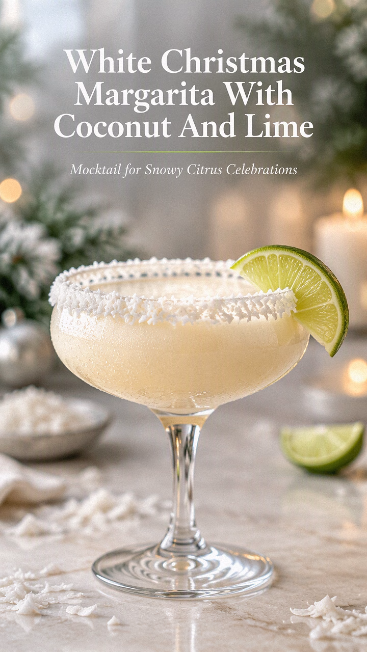 White Christmas Margarita With Coconut And Lime